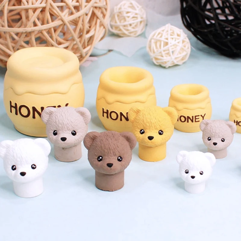 

Teddy Bear Silicone Mold, Honey Jar, Aromatherapy, Gypsum, Handmade Candle, Car Home Decoration, Epoxy DIY Material Tools