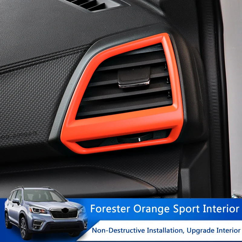 QHCP Car Inner Door Frame Stickers Sport Mode Gear Panel Dashboard Air Vent Cover For Subaru Forester 2019 2020 2021 Accessories