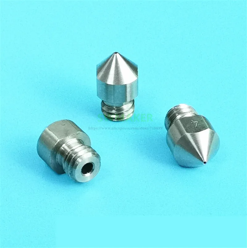 1pcs CR-10 CR-10s S4 S5 Ender-3 Ender -5 series Titanium Alloy 3D Printer Nozzle 0.4mm 1.75 Filament MK8 TC4 Nozzle