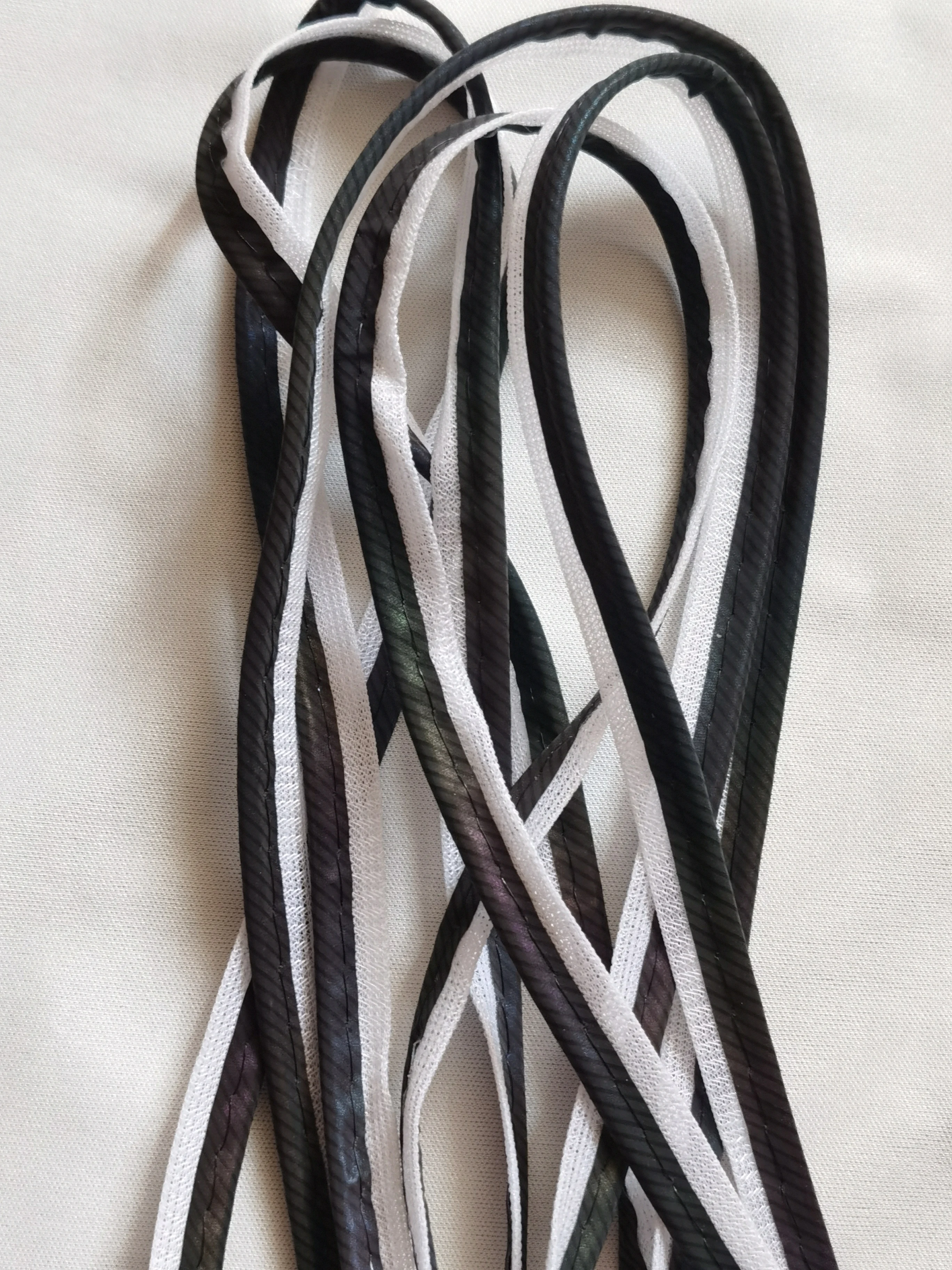 Stripe Rainbow Reflective Piping Colorful Twill Fabric Strip for Edge Covering On Clothes Garment Accessories 5 Meters