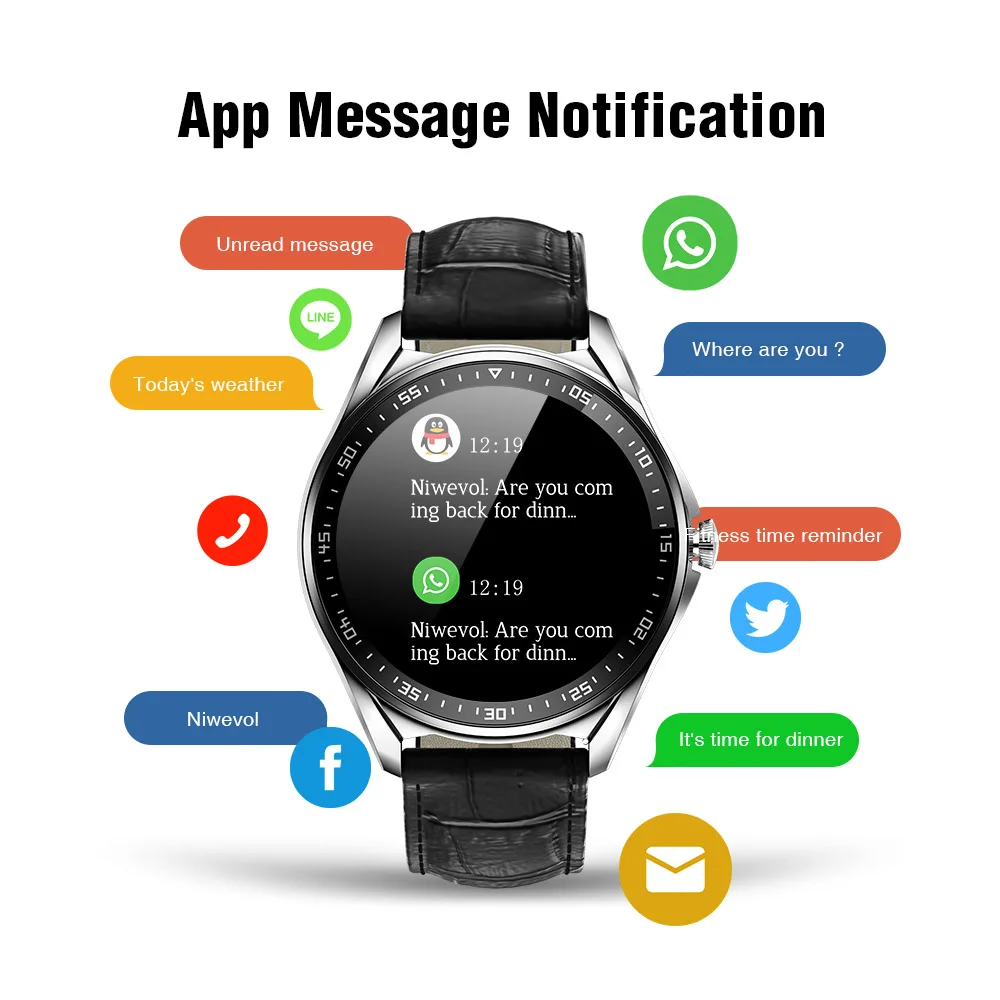 Niwevol-reloj inteligente deportivo para hombre, pulsera con Bluetooth, llamadas, reproducción de música, Dial personalizado, control del ritmo cardíaco, para Android e Ios, 2023