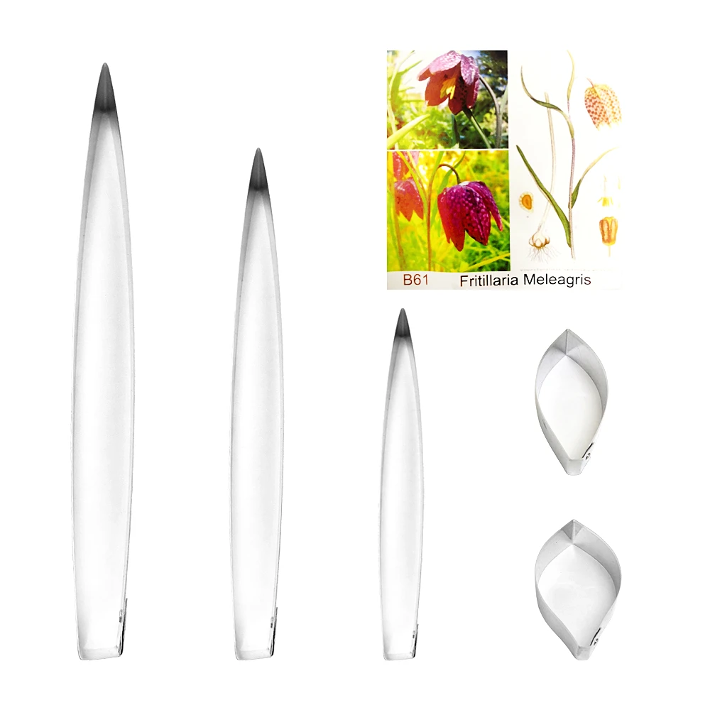 Fritillaria Meleagris fondant sugar flower cutters baking cake decorations Polymer Clay Cold Porcelain gumpaste tools