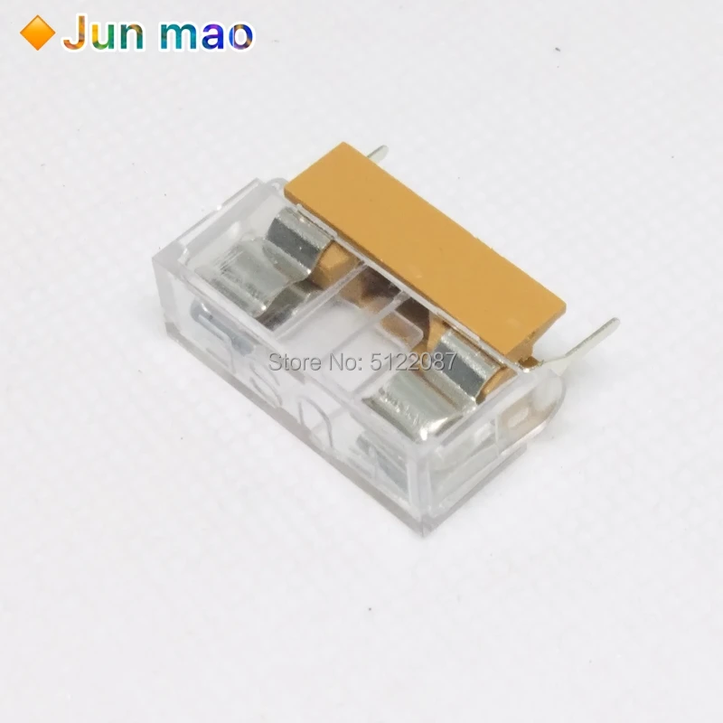 10 pieces/lot 5*20mm 5x20mm fuse socket with transparent cover fuse socket 5X20 Fuee fuse socket