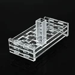 Supporto per Cuvette Rack in Plexiglass per Cuvette al quarzo in vetro (cella campione liquida) percorso luminoso 10mm celle di assorbimento supporto 8 fori