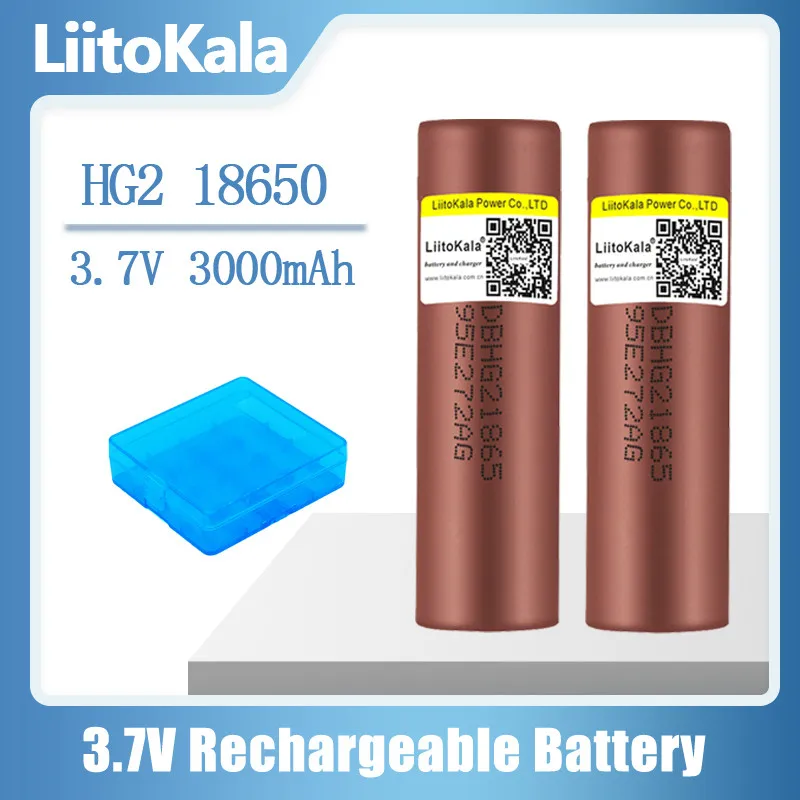 Hot Liitokala Lii-HG2 18650 3000mAh High power discharge rechargeable battery high-discharge, 30A high current