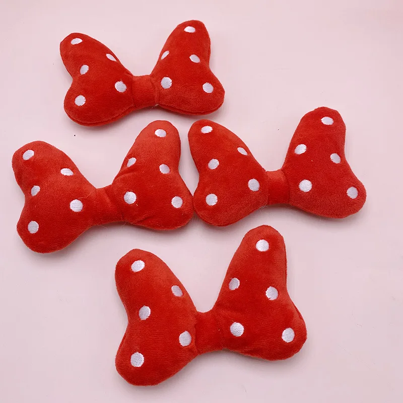 Felt Bowknot Patches for Craft Clothes, Sewing Supplies, DIY Hair Clip Accessories, 12*8.5cm, 6 PCs/Lot