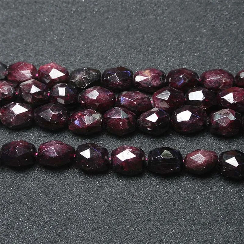 13x16mm Natural Faceted Garnet irregular oval Stone Beads For DIY necklace bracelet jewelry making 15 