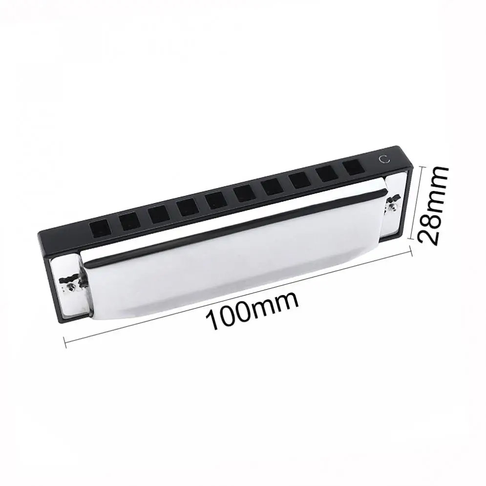 10 Holes 20 ToneC Harmonica Diatonic Blues Harp Mouth Organ Musical Instrument Stainless Steel for Beginner