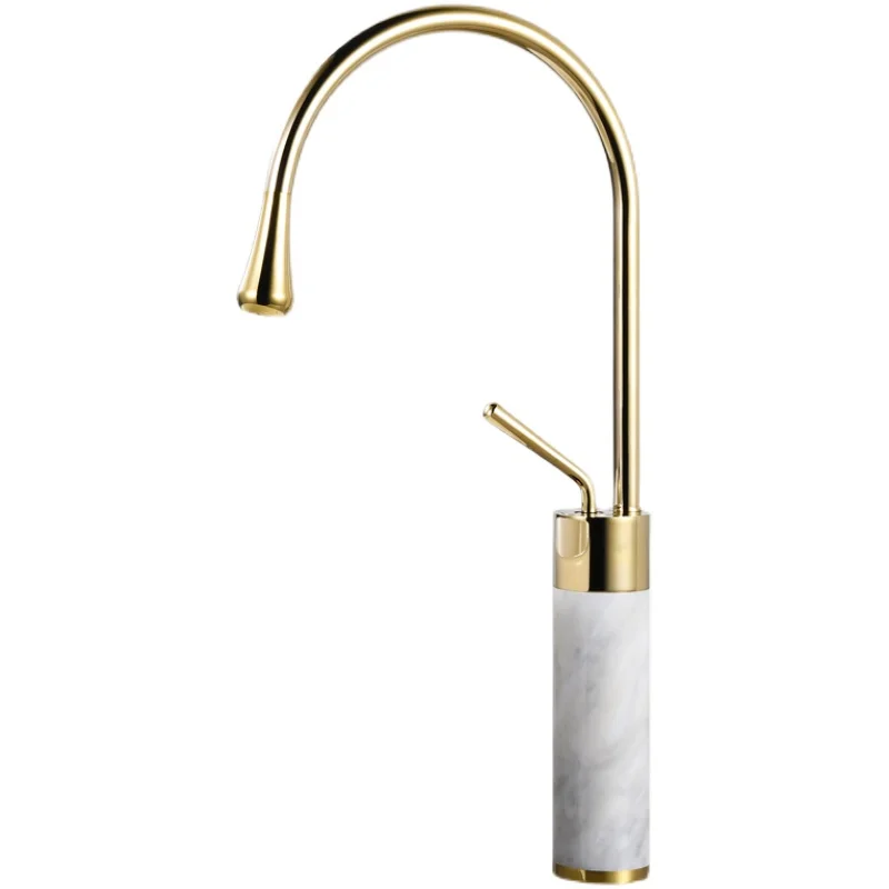 Tuqiu Bathroom Faucet Gold Marble Basin Faucet  Hot and Cold Sink Faucet Brass Faucet  Kitchen Faucet Swivel Sink Water Crane