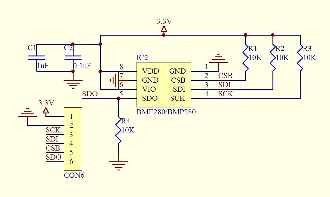Gy bmp280 5V Temperatur luftdrucks ensor bme280 i2c spi 1,8-5V GY-BMP280-3,3 V baro metrisches digitales Sensor modul für Arduino – Detail 4