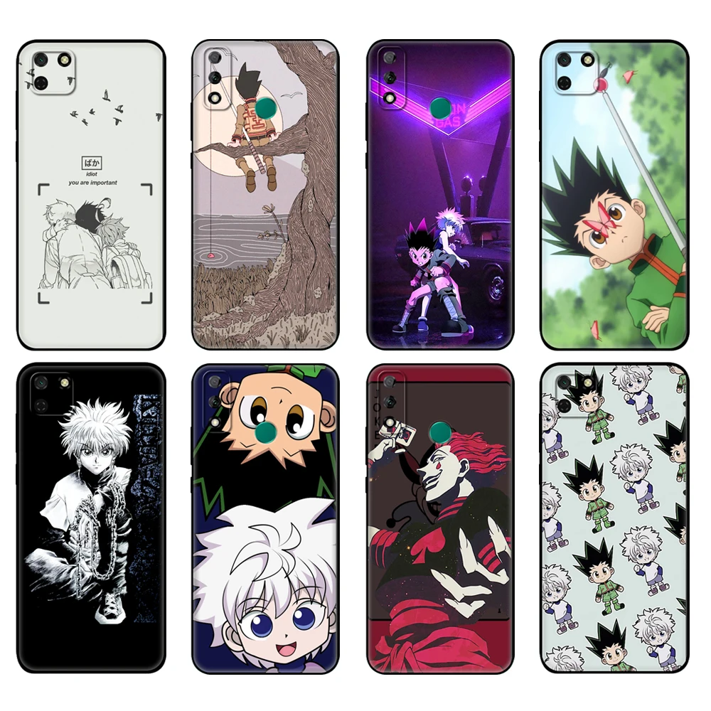 Black tpu Case For Huawei Y9S Y6S Y8S Y5P Y7P Y8P Case For Huawei Y5 lite Prime Y6 Cover Hunter Hunter HxH Gon hisoka Kurapika