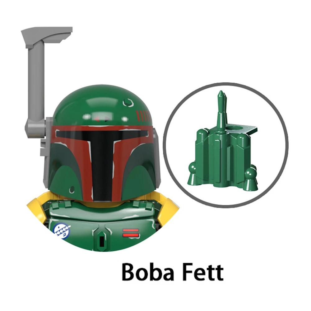 Din Djarin Boba Fett Mandalorian Building Blocks Grogu Baby Yoda Death Watch Paz Vizla Bo-Katan Jango Star Action Figure