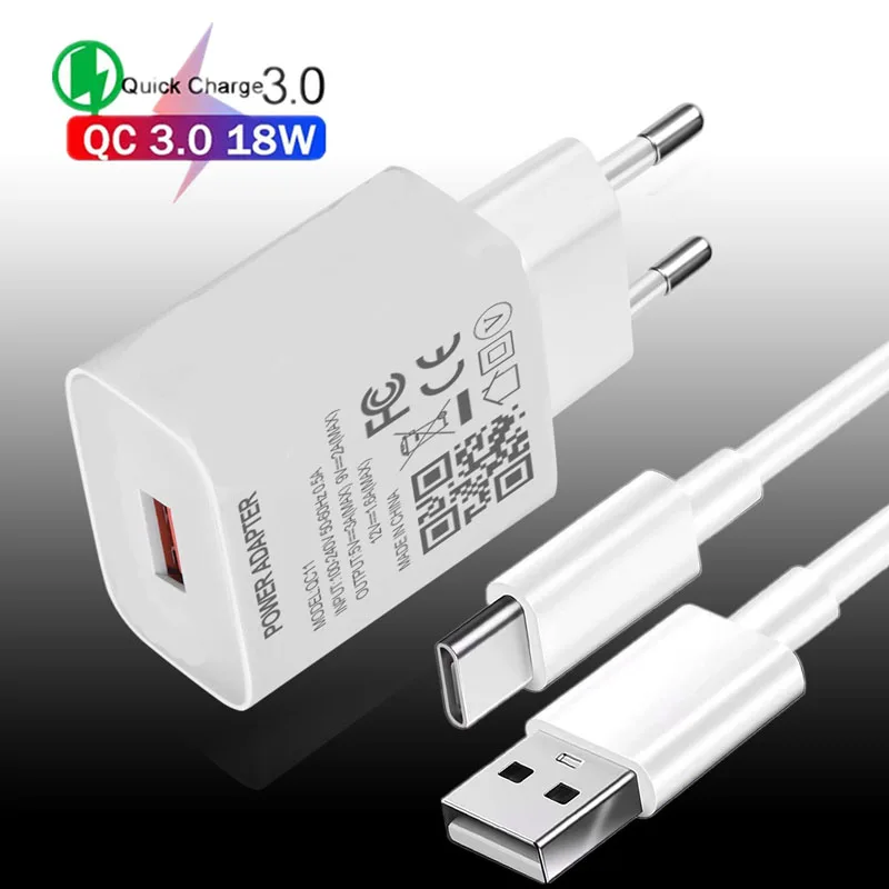 Fast Charging Charger 3A Type C Phone Cable  For Samsung A51 A71 A81 A50 A40  S21 S20 S9 S8 Xiaomi Huawei P30 Pro Fast Charger