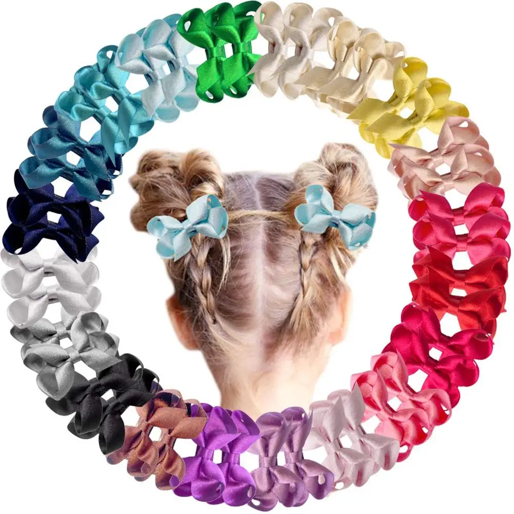 40 Pieces Baby Girls Fully Lined Hair Pins Glitter Tiny 2\