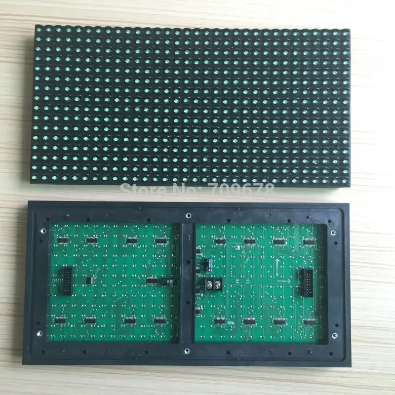 Direct Selling P10 Outdoor Green Color Led Display Module 320x160mm High Brightness Dip     LED Panel