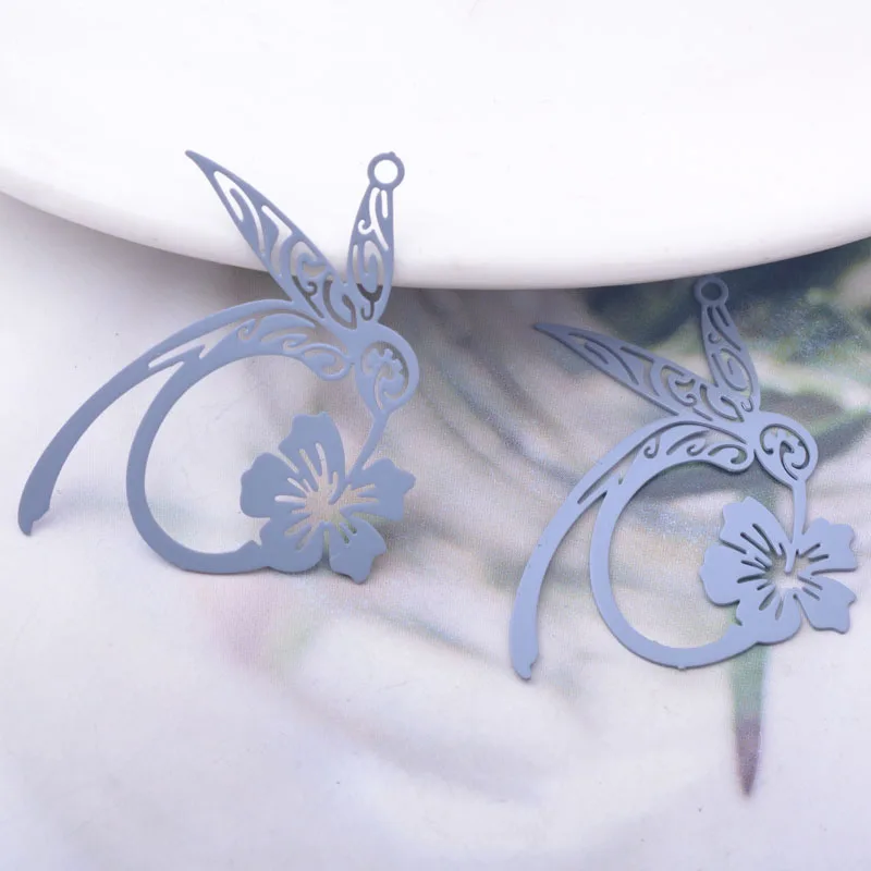 30 Stück AB6743 3,1*2,9cm Messing Bemalte Niedliche Tier-Kolibri-Anhänger DIY Schmuck Ohrring-Zubehör – Detail 6