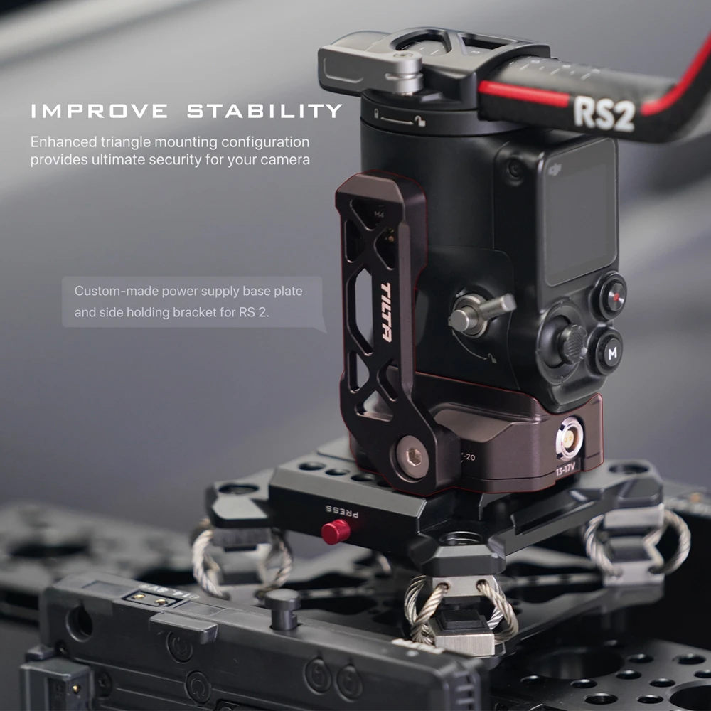 Tilta TGA-PBP Power Supply Base Plate Security for DJI Ronin RS3 RS4 RS5 accessories P-tap 2-pin Power Input TGA-PBP TGA-PBP2