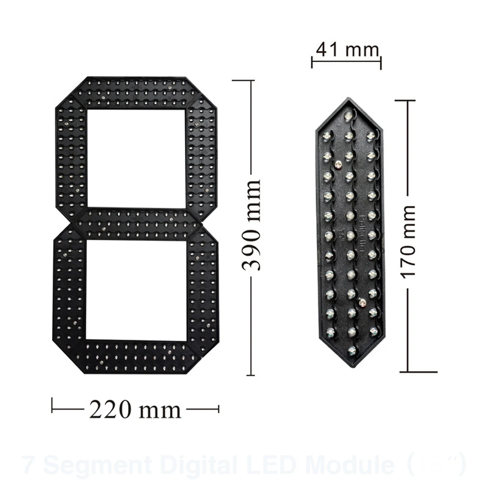 4 Stks/partij ''Inch 7 Zeven Segment Digitale Prijs Module Outdoor Waterdichte Led Olie Prijs Panel Rood/Groen/Geel/Witte Kleur