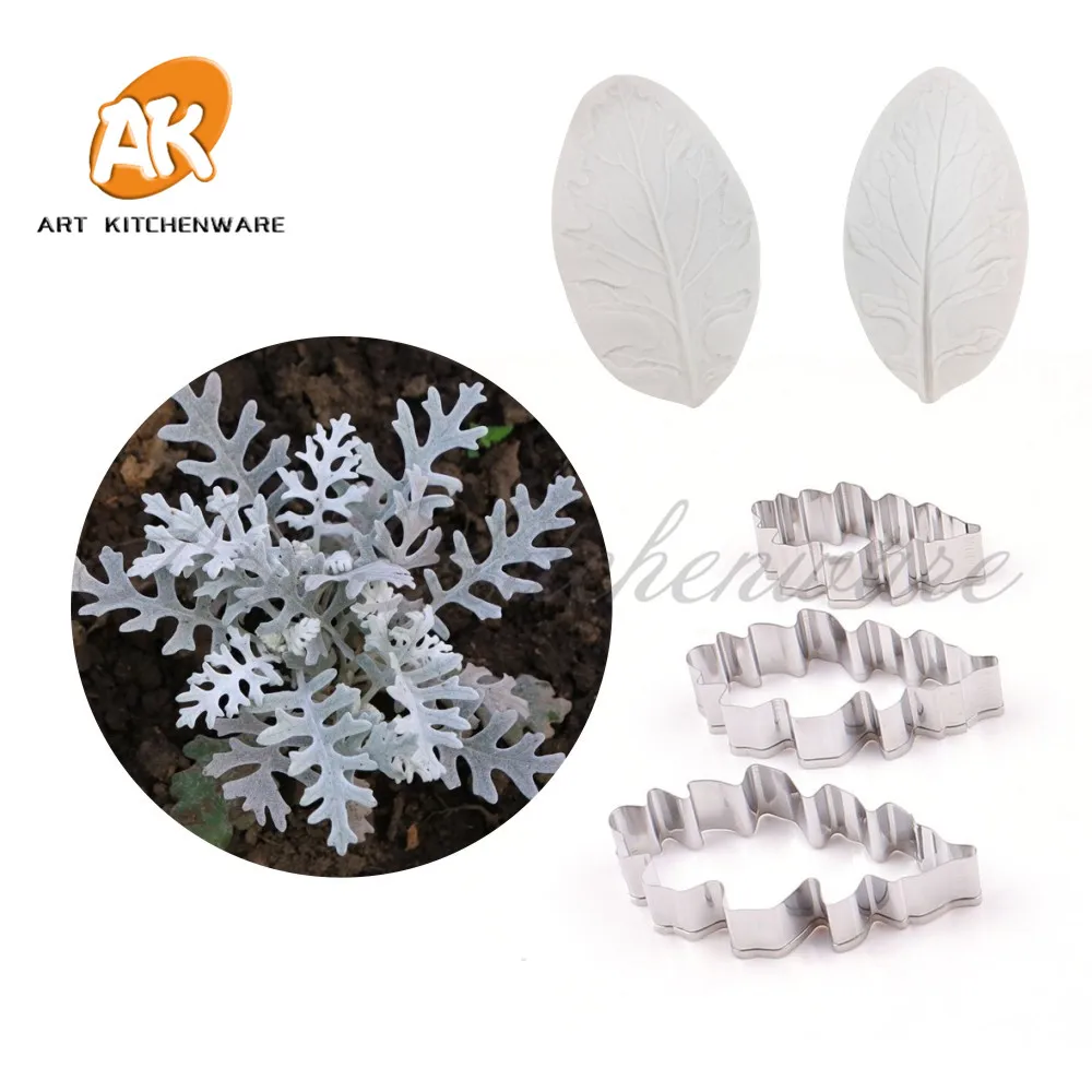 5pcs Chrysanthemum Daisy Leaf Veiner Silicone Mold DIY Handmade Fondant Flower Clay Craft Mould Cake Decorating Tools Bakeware