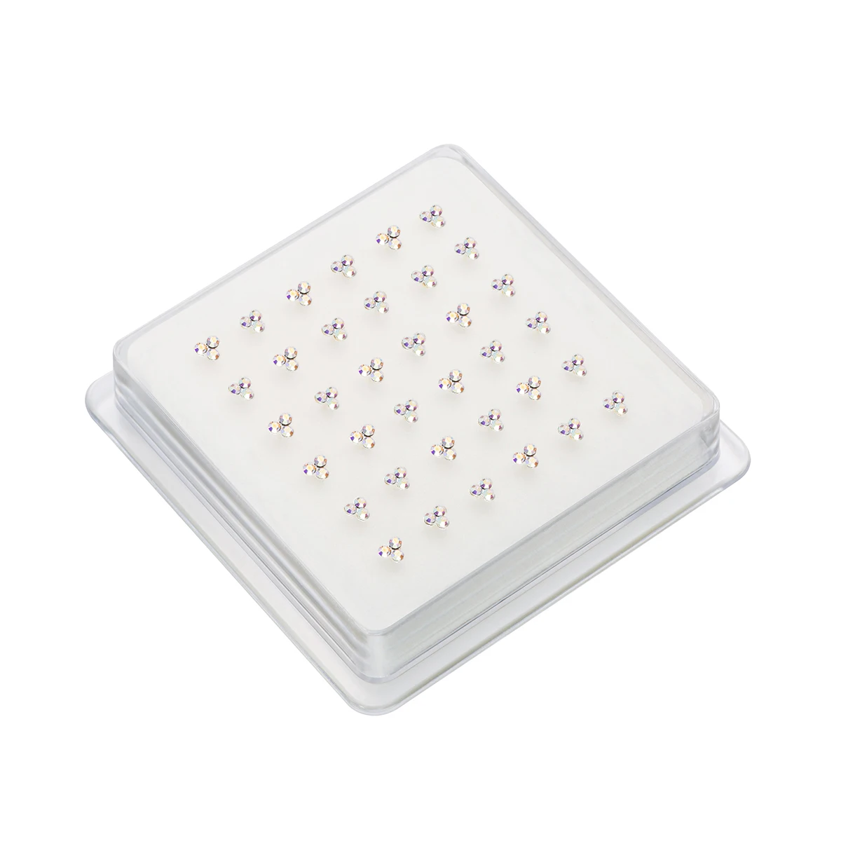 36Pcs/Box 925 Sterling Silver Multi Color Crystal Nose Studs Nose Piercing Body Jewelry Pircing Nariz Percing Nez