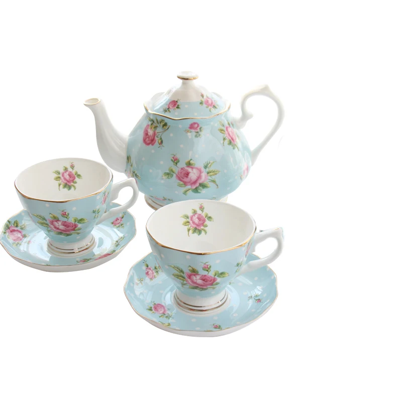 

Coffee Tea Sets Bone China Porcelain Sets 1 Pot and 2 Coffee cups