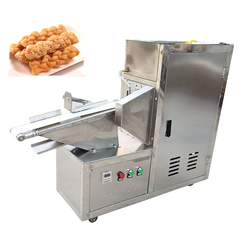 Vertical Twist Machine 1500W Stainless Steel Small Imitation Handwork Automatic Oil Spray Cut Off 50 kg/h Food Processing 220V