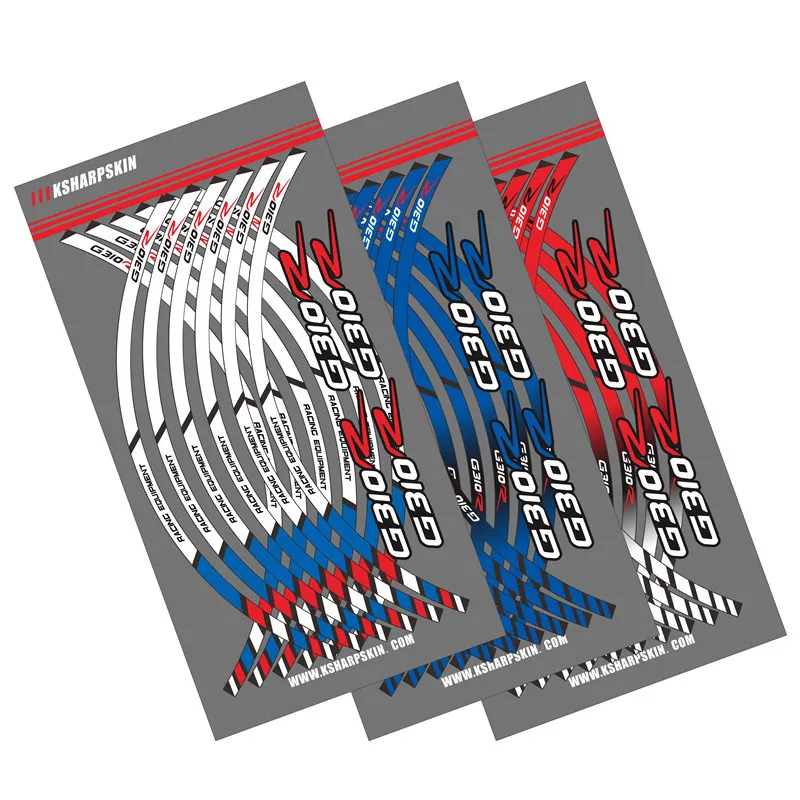 12 полосок, наклейка на колесо мотоцикла, Светоотражающая полоса на обод, внешний обод, аксессуары, стикеры, наклейки для BMW G310R