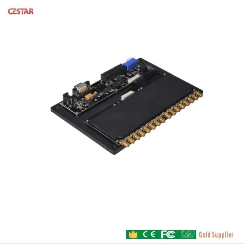 

czstar 16ports Impinj R2000 chip Asset inventory management long range rfid uhf reader module for goods tracking