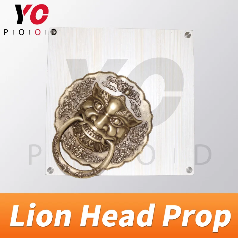 Room Escape Prop Lion Head Prop Roating the head to right position to open maglock Escape Room Mechanism