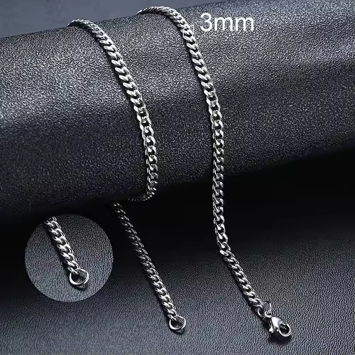 Vnox Cuban Chain Necklace for Men Women,Basic Punk Stainless Steel Curb Link Chain Chokers,Vintage Gold Color Solid Metal Collar - Image 11