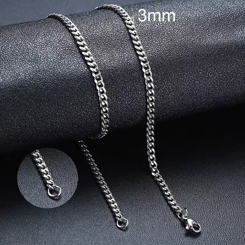 Vnox Cuban Chain Necklace for Men Women,Basic Punk Stainless Steel Curb Link Chain Chokers,Vintage Gold Color Solid Metal Collar - Image 11