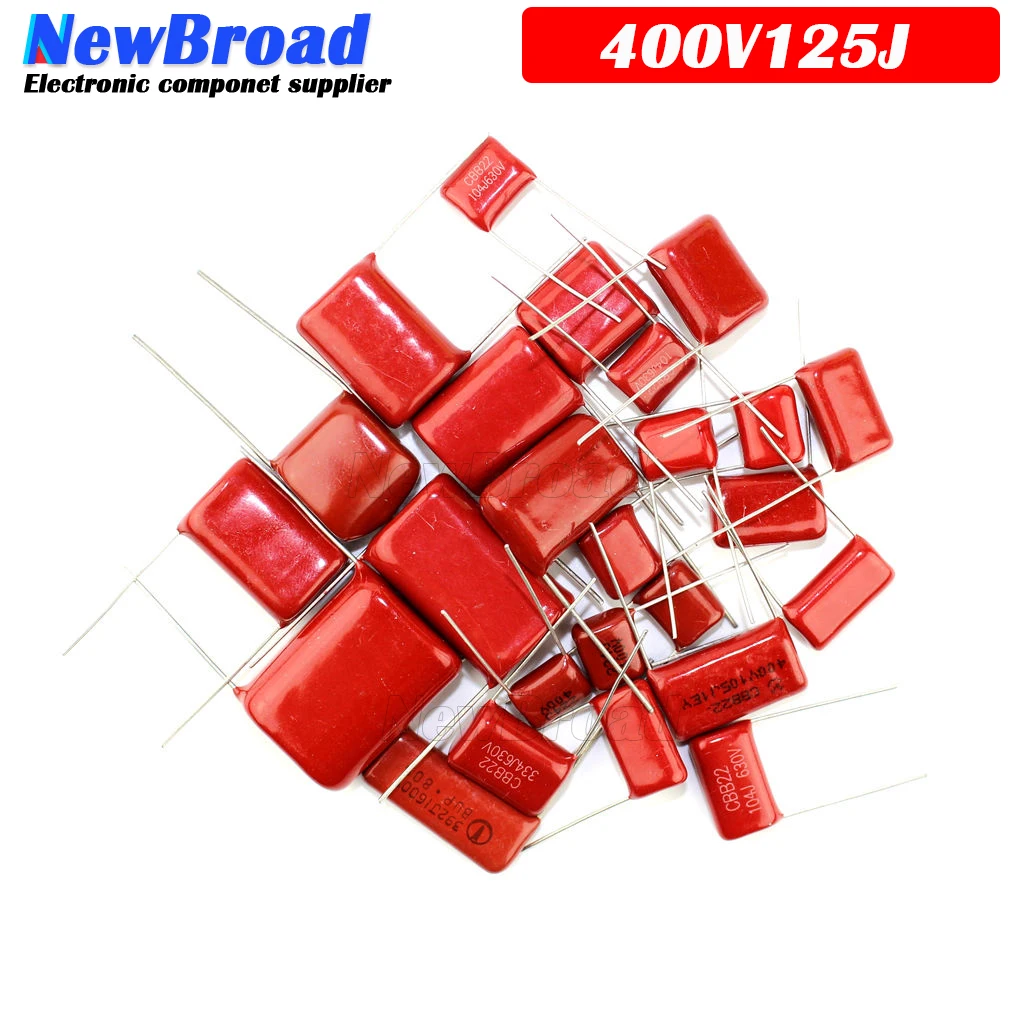 10PCS 400V125J 1UF Pitch 20MM 400V 125 1.2uF CBB 125J400V Polypropylene film capacitor 125J400V 125J