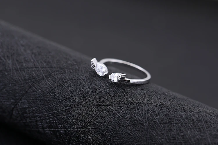 خاتم فضة نسائي ، سعر الجملة ، مجوهرات الزفاف ، هدية للبنات ، جودة عالية ، مجوهرات كلاسيكية ، ملاك محظوظ ، 925 #3