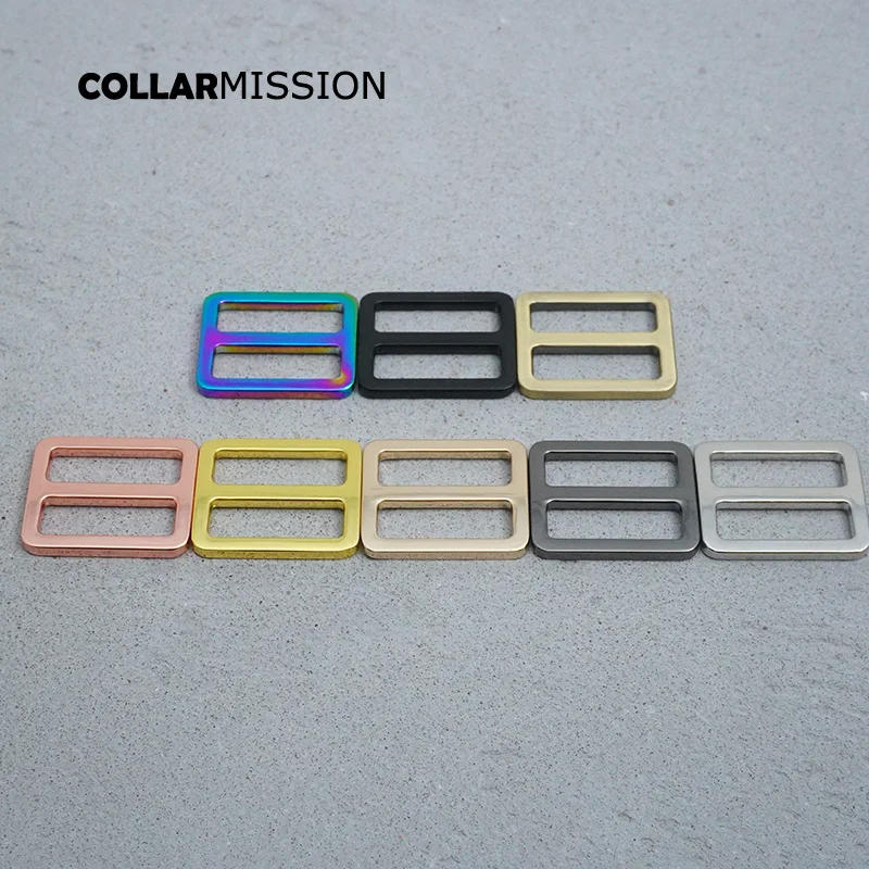 20pcs/lotRetailing Tri-Glid DIY accessory for 25mm sewing bag belt dog cat collar high quality plated metal buckle 8 colours