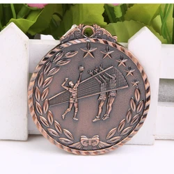 Volleyball Medals Gold Color Medal and Silver Color Medal and Branze Color Medal6.5CM
