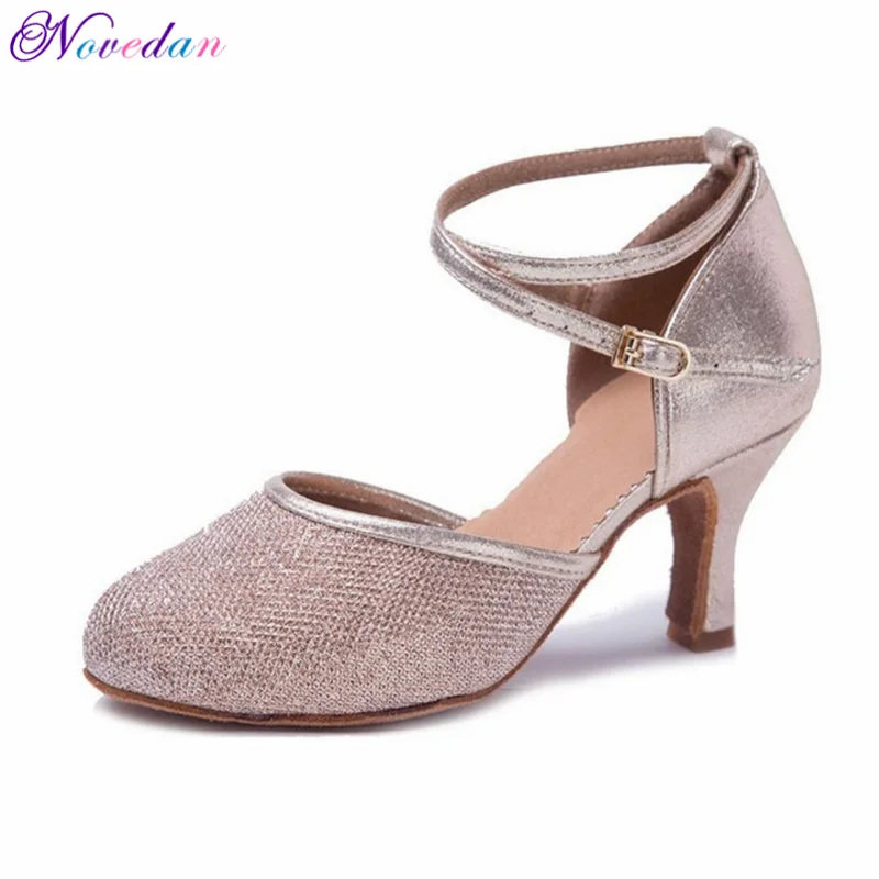 Nowych kobiet panie Ballroom Party nowoczesne buty do tańca zamknięty Toe Waltz Tango Latin buty do salsy obcasy 5 cm/7 cm