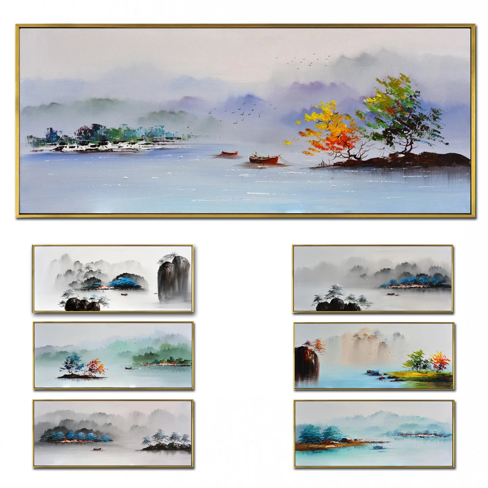 Oil Painting Chinese painting Hand painted world famous paintings Modern Chinese landscape painting Landscape art 2020082203