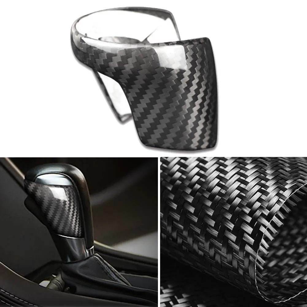 Carbon Fiber Car Gear Shift Knob Cover Sticker Trim For Mazda CX-3 CX-4 CX-5 CX-8 For Mazda6 Atenza Mazda3 Axela 2014-2019