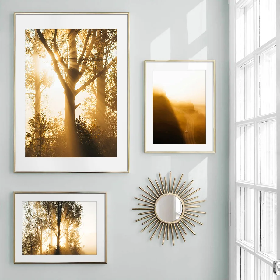 

Twilight Forest Posters and Prints Nordic Nature Landscape Dandelion Tree Canvas Painting Wall Art Picture for Living Room Decor