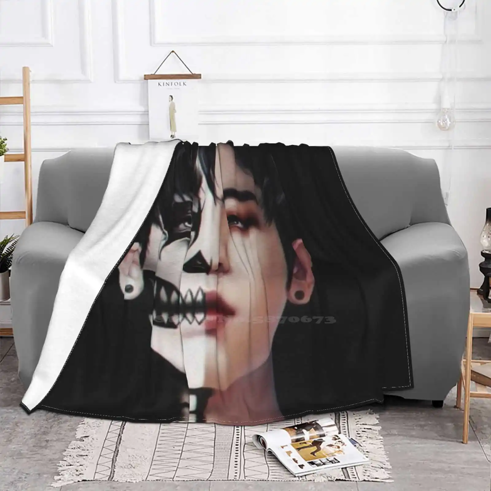 ; Chanyeol For Home Sofa Bed Camping Car Plane Travel Portable Blanket Kpop Famous Korean Oppa Lovely A N Jell Kinchana