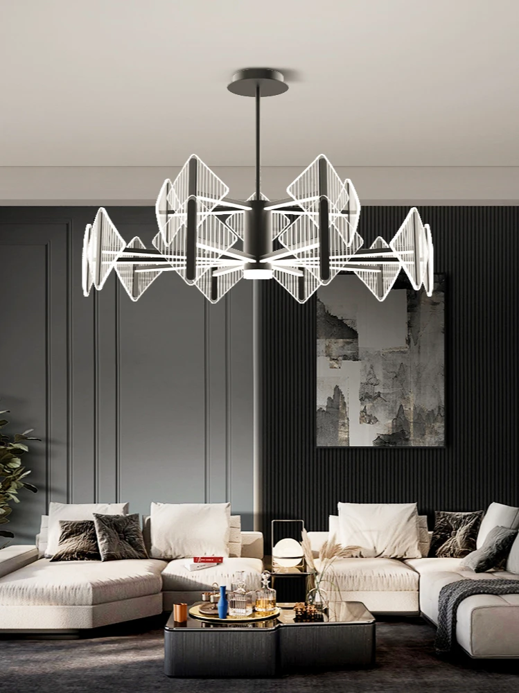 Creative Living Room Chandelier Modern Minimalist and Magnificent Bedroom Dining-Room Lamp Nordic Entry Lux Style