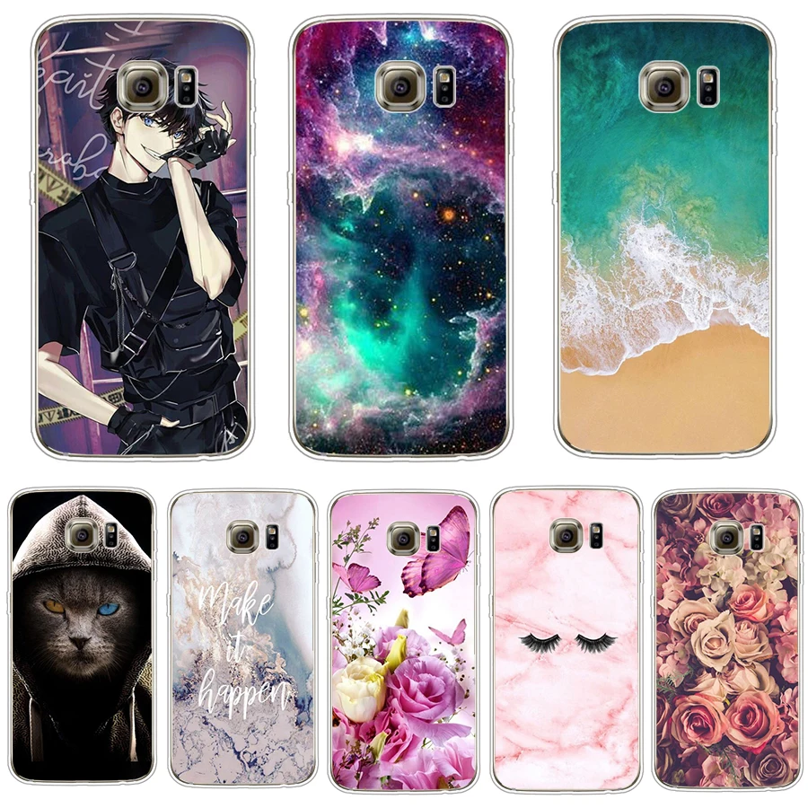 Silicone Case For Samsung Galaxy S6 Edge Plus Case Cute Pattern Soft TPU Case For Samsung Galaxy S6 S 6 Edge Cover Bumper Coque