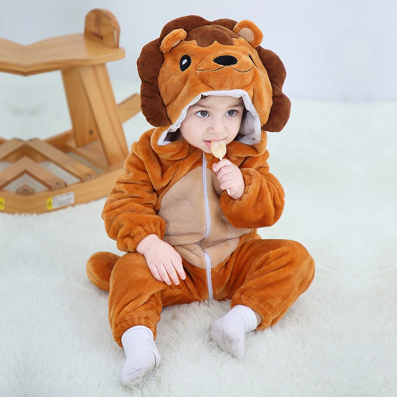 

Kigurumis Baby Animal Onesie Ropmer Pajama Lion Soft Cartoon Newborn Onepiece Funny Sleepwear Kid Child Jumpsuit Infant Costume