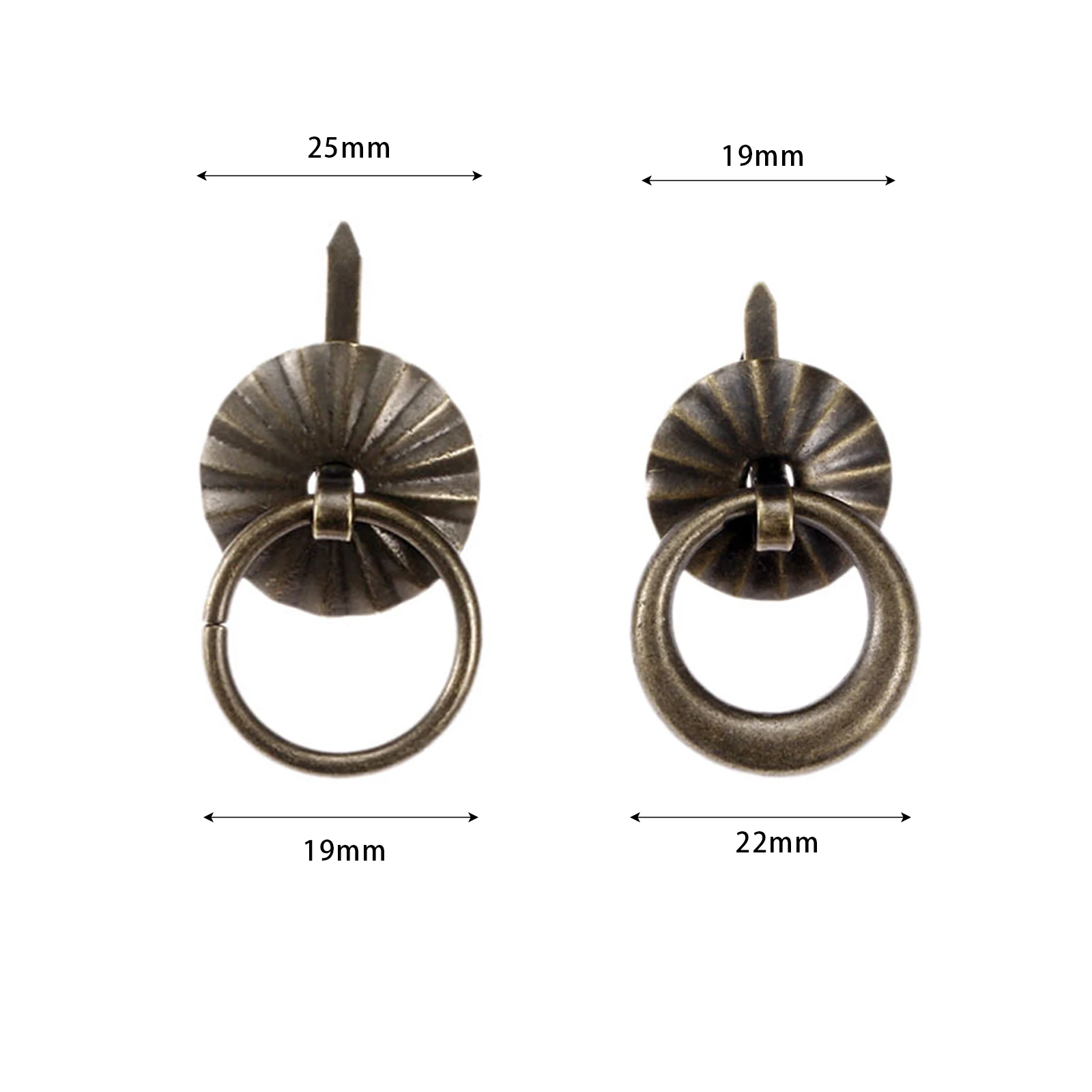 5Pcs Antique Bronze Vintage Cabinet Knobs and Handles Furniture Knobs Kitchen Drawer Cupboard Ring Pull Handles Furniture Parts