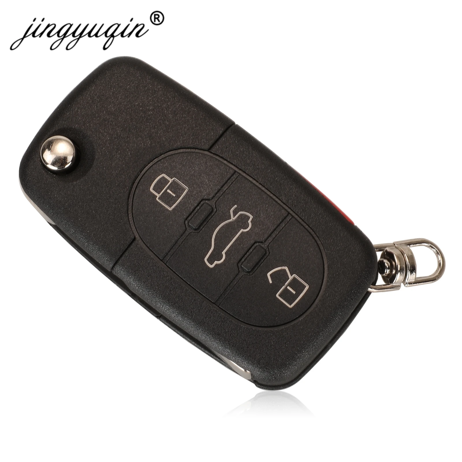 jingyuqin 4 Buttons Remote Car Key Fob 1J0959753F 315Mhz For VW Jetta Passat Beetle Golf 1997-2001 ID48 Chip 3+Panic Car key