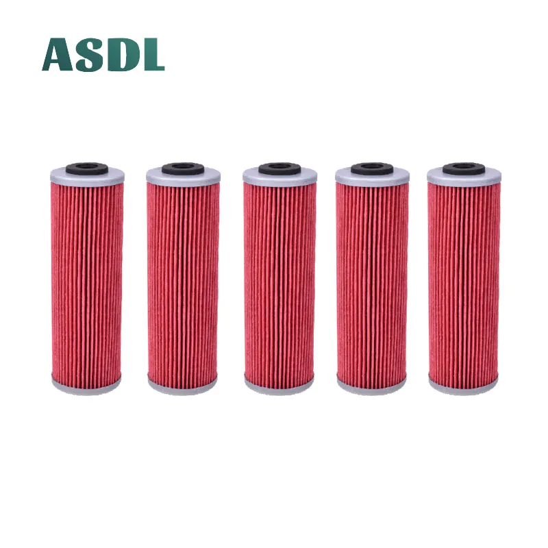 5Pcs Motorcycle Oil Filter for  790 Duke 950 990 1050 1090 1190 Adventure 950 1290 Super 990 SM R T 1190 RC8 R 450 505 SX ATV