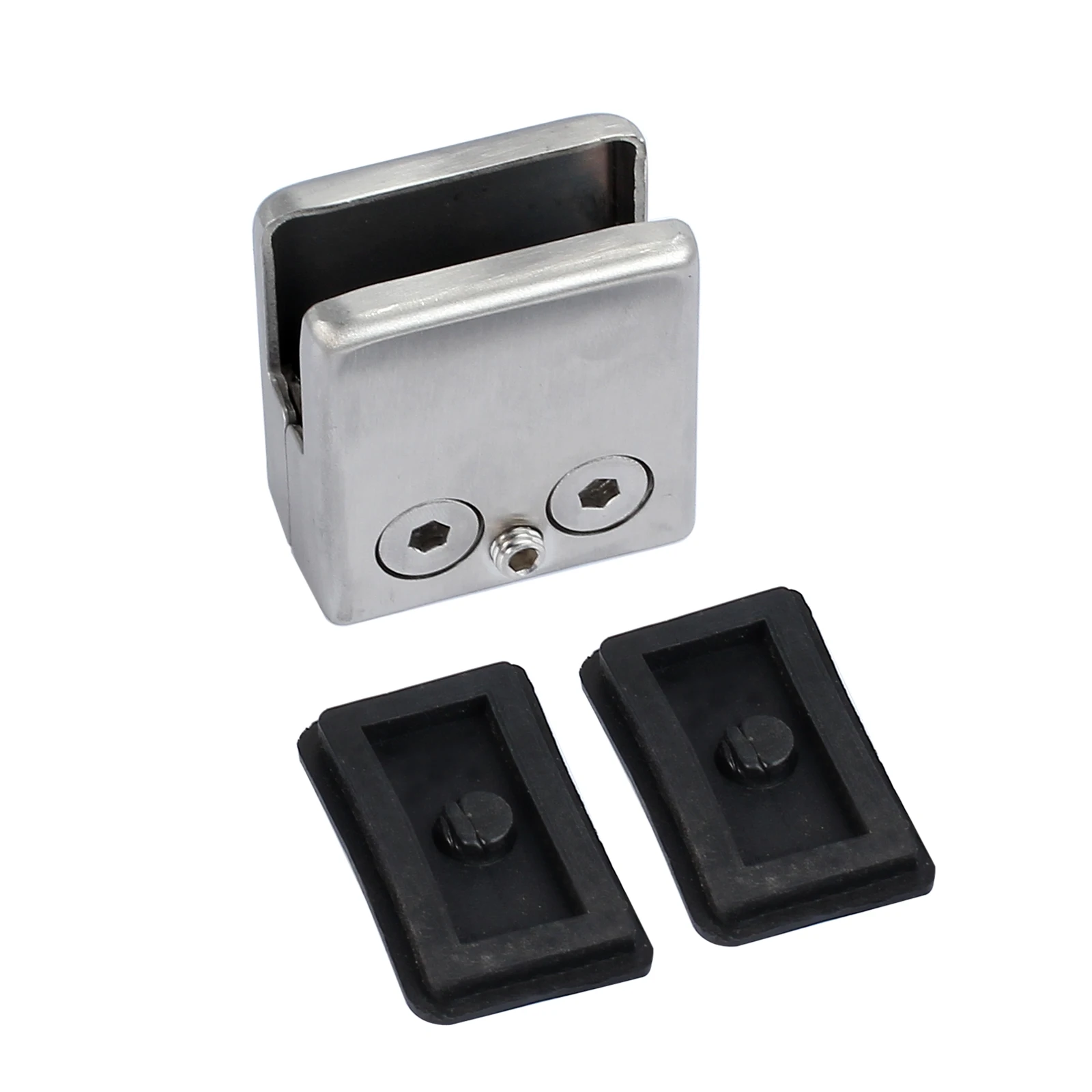 Imagem -03 - Stainless Steel Square Glass Clip Braçadeira Suporte Flat Back Corrimão 11 mm 12 mm Neoteck304