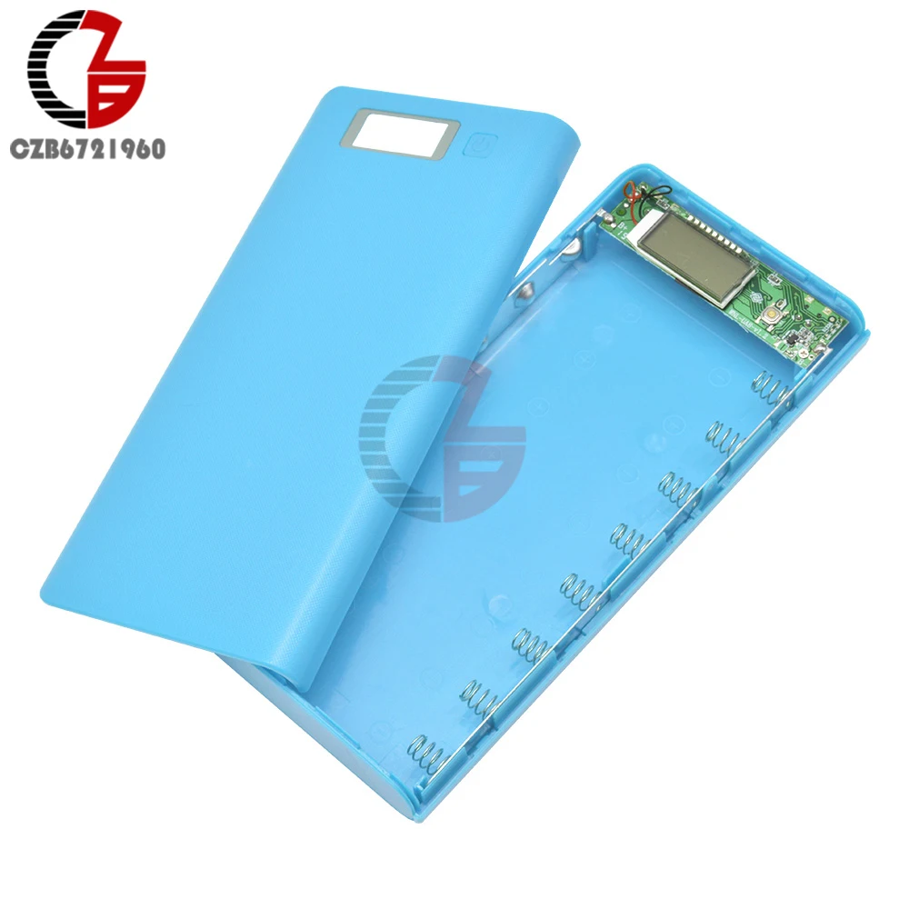 Imagem -04 - Estojo para Bateria 5v Dual Usb 8*18650 Power Bank Caixa de Bateria Faça Você Mesmo Armazenamento com Lanterna para Iphone Samsung Xiaomi Huawei Carregamento