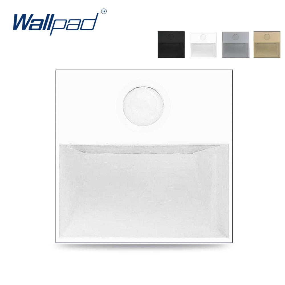 Motion Sensor Footlight Corridor Stair Switch Function Key For Wall White And Black Plastic Module Only Wallpad