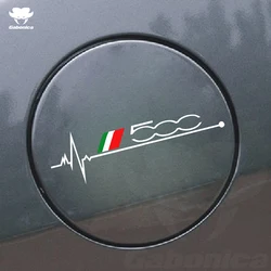 1Pcs Auto Tank Olie Sticker Voor Fiat 500 500x 500l 500C Auto Accessoires Reflecterende Kk Auto Sticker Decal